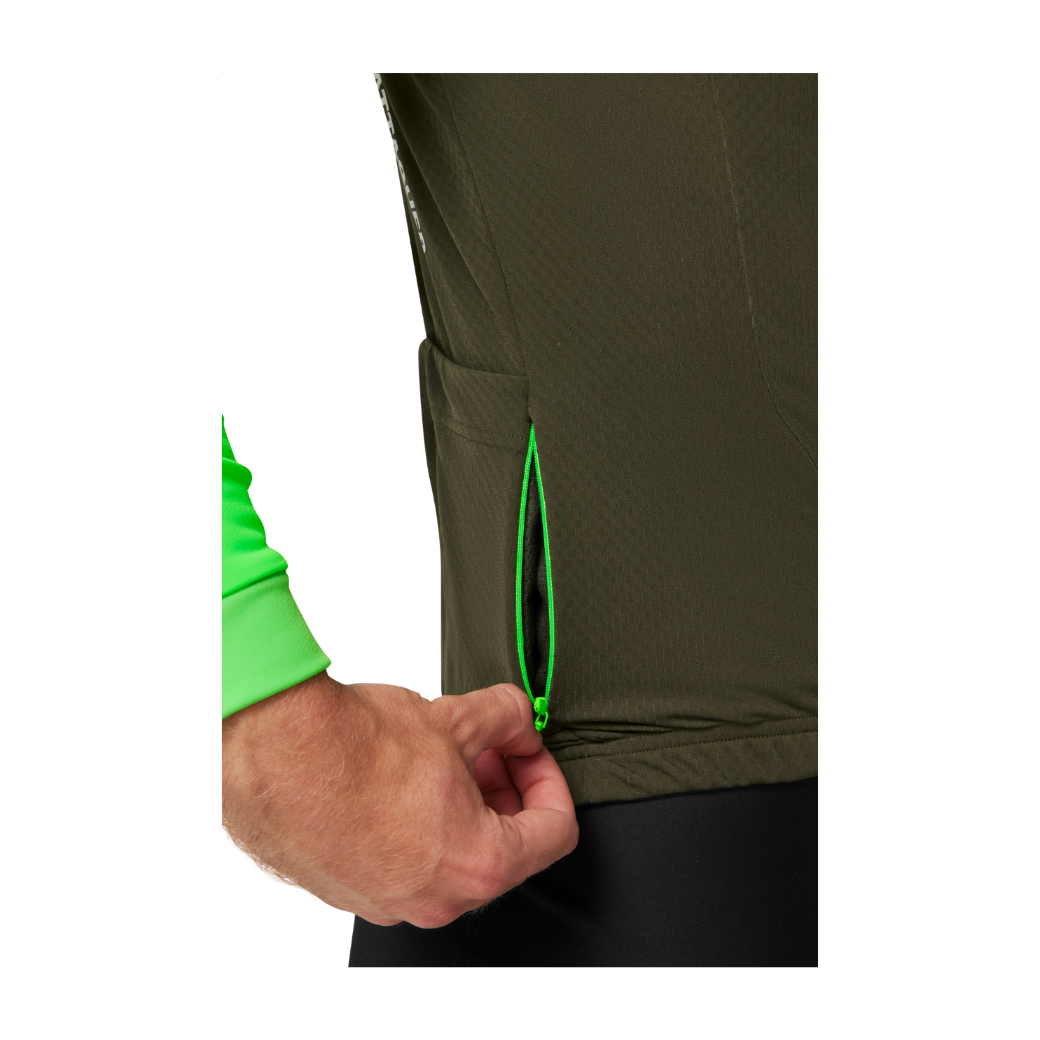 Attaquer All Day Winter Long Sleeved Jersey - Pine/Fluro Green