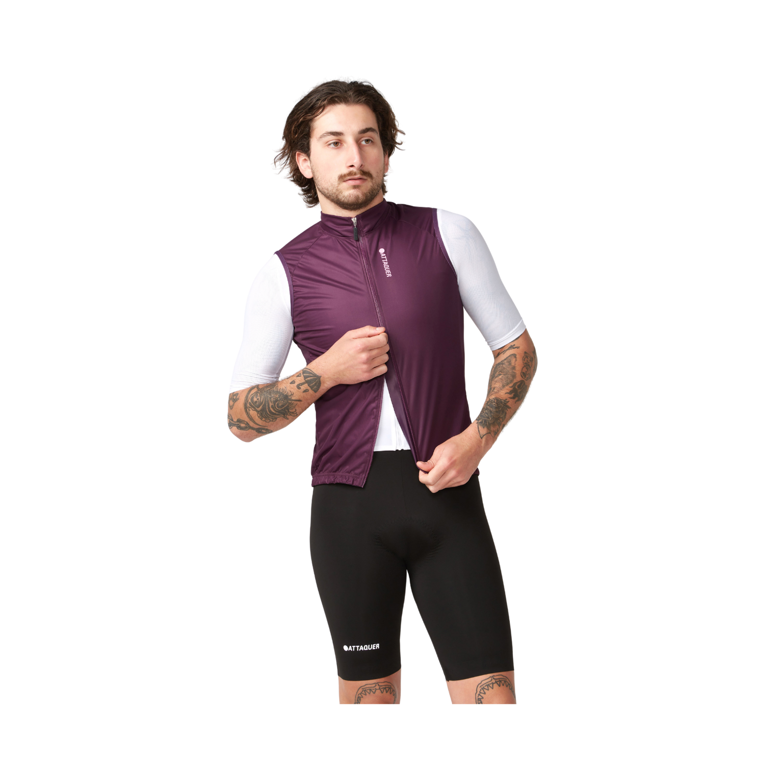 Attaquer Race Rain Softshell Gilet - Burgundy