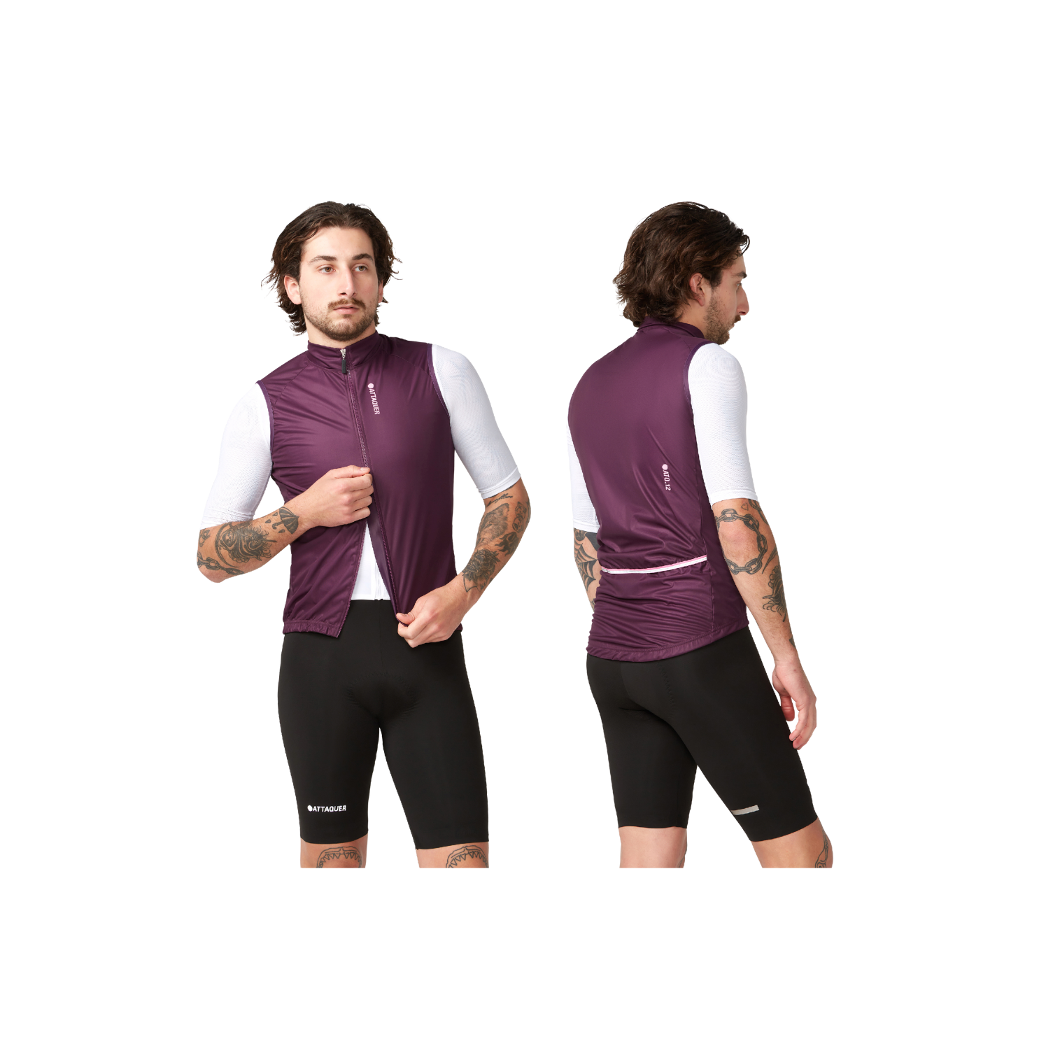 Attaquer Race Rain Softshell Gilet - Burgundy