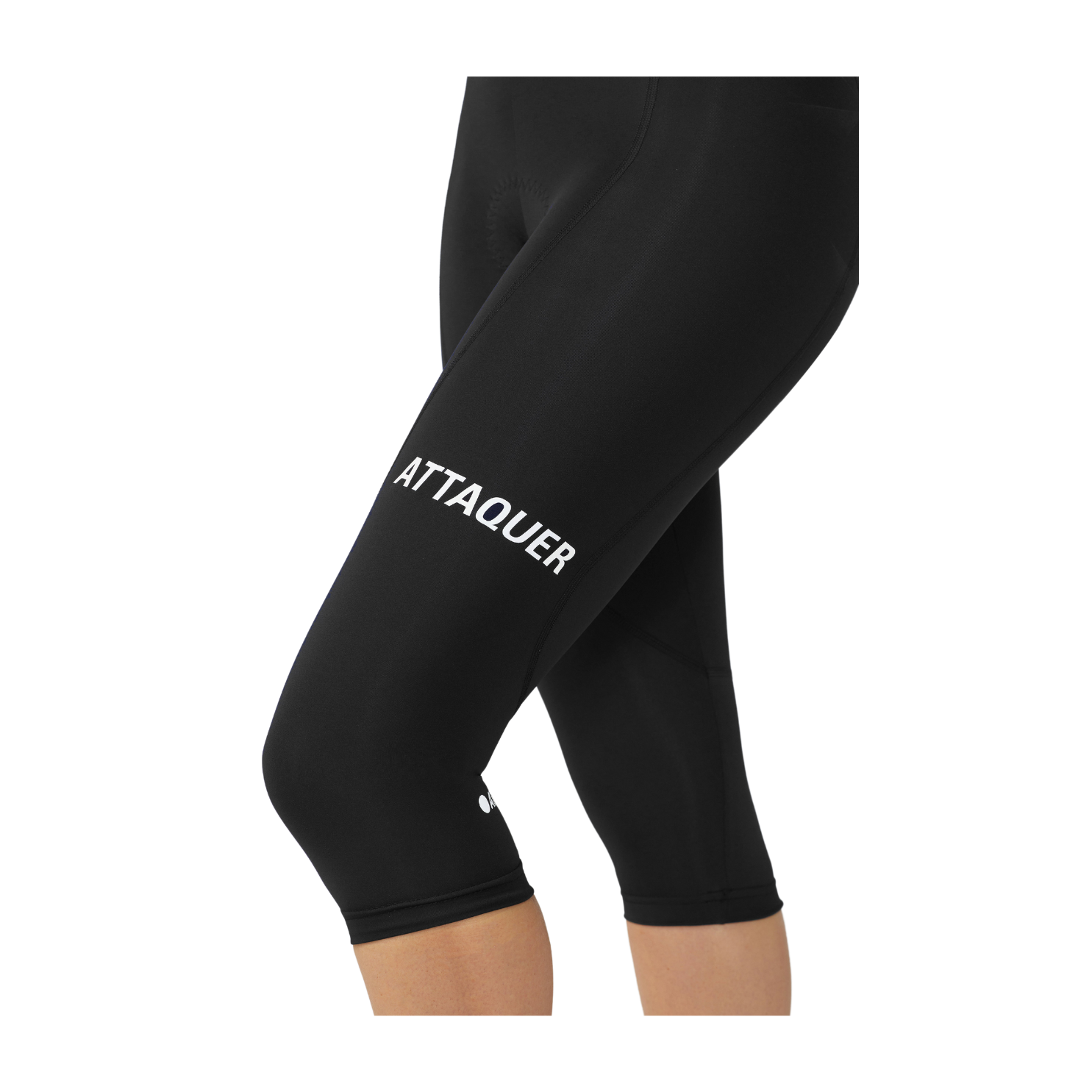 Attaquer Womens All Day 3/4 Bib - Black/White Logo