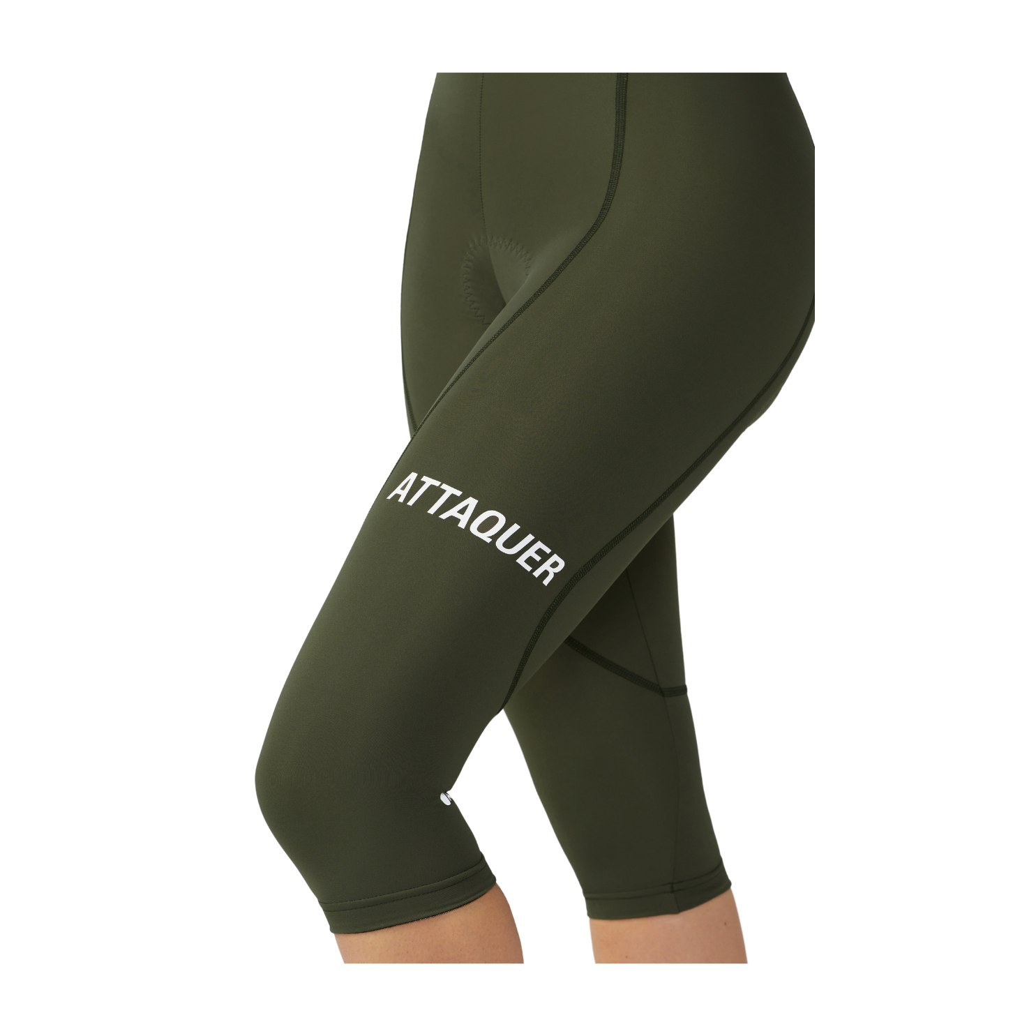 Attaquer Womens All Day 3/4 Bib - Pine/White Logo