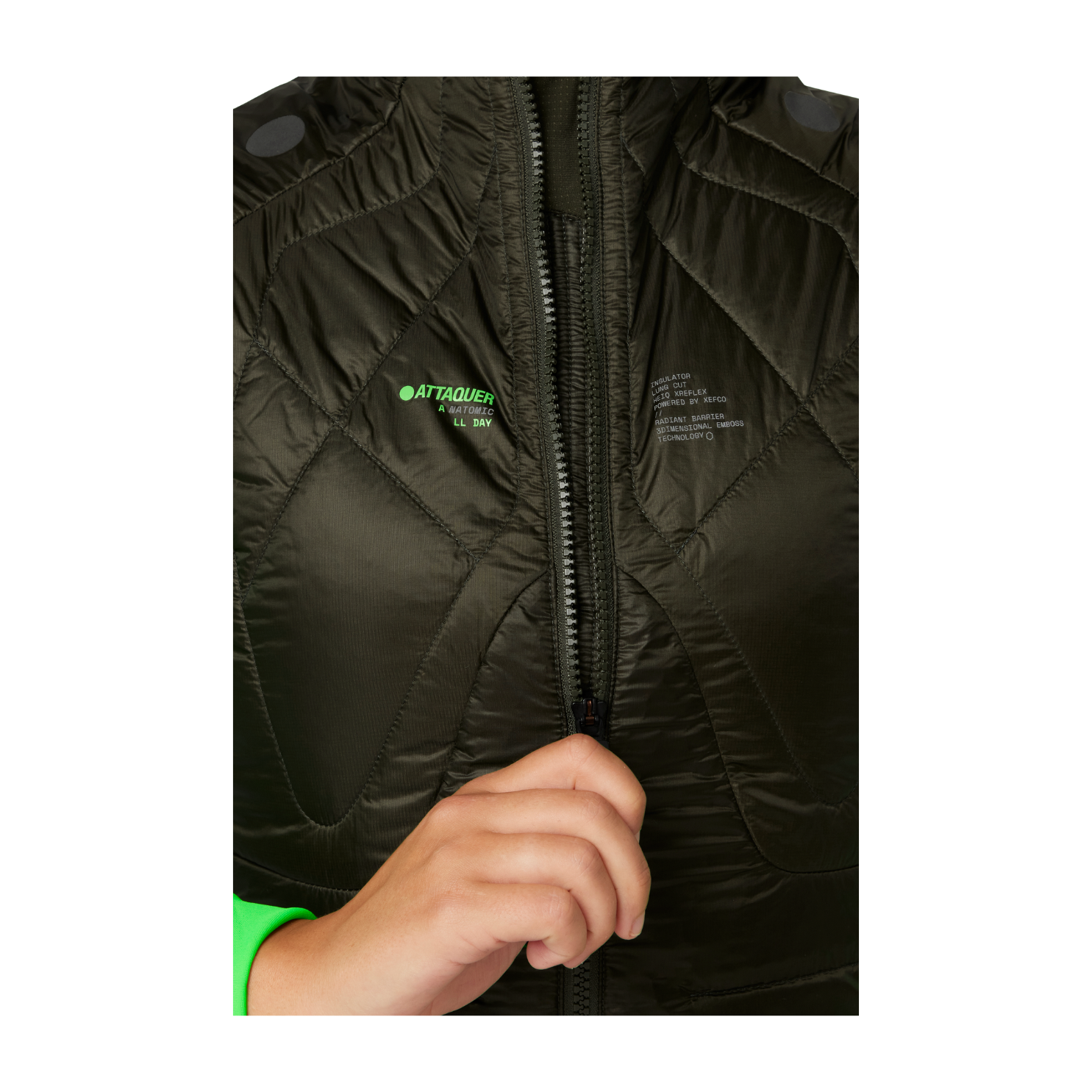 Attaquer Womens All Day Anatomic Insulator Gilet - Pine