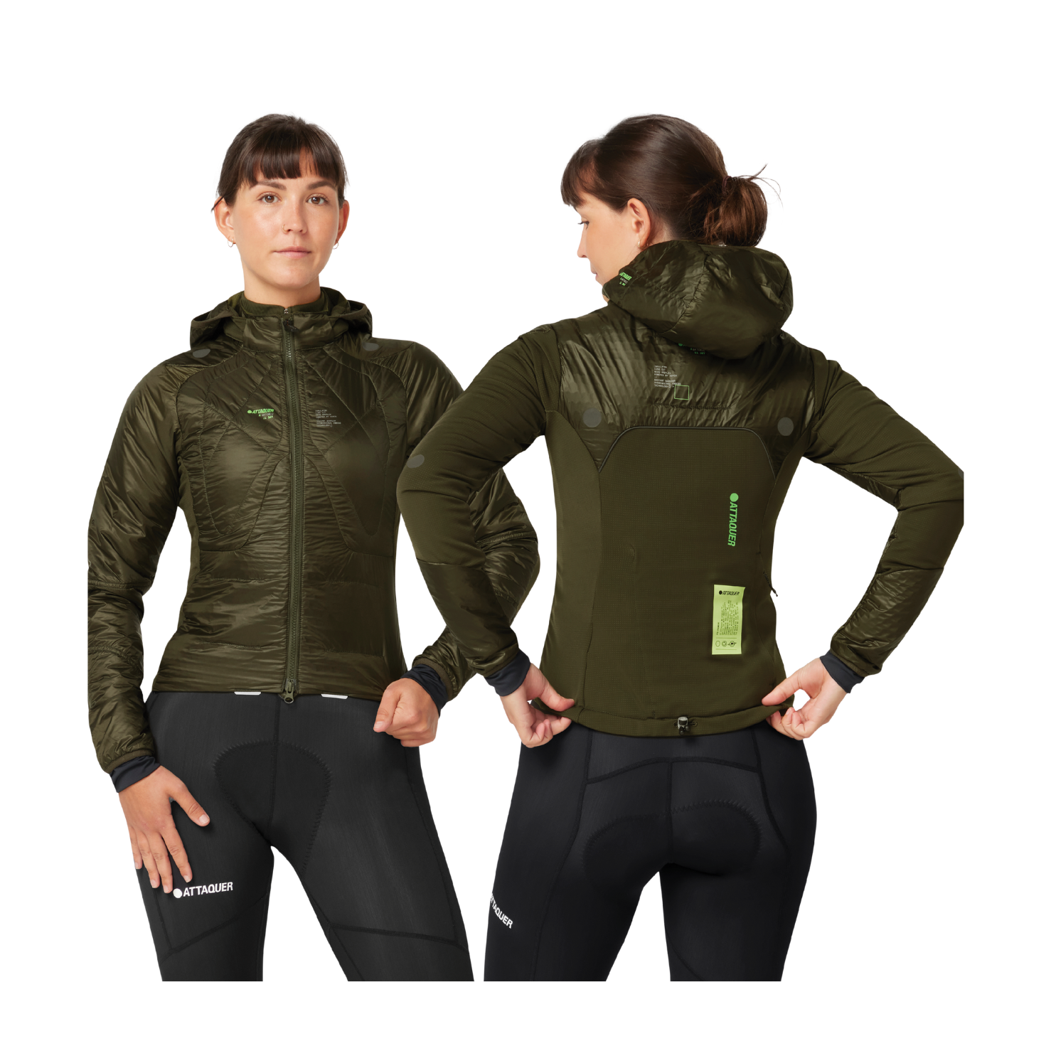 Attaquer Womens All Day Anatomic Insulator Jacket - Pine