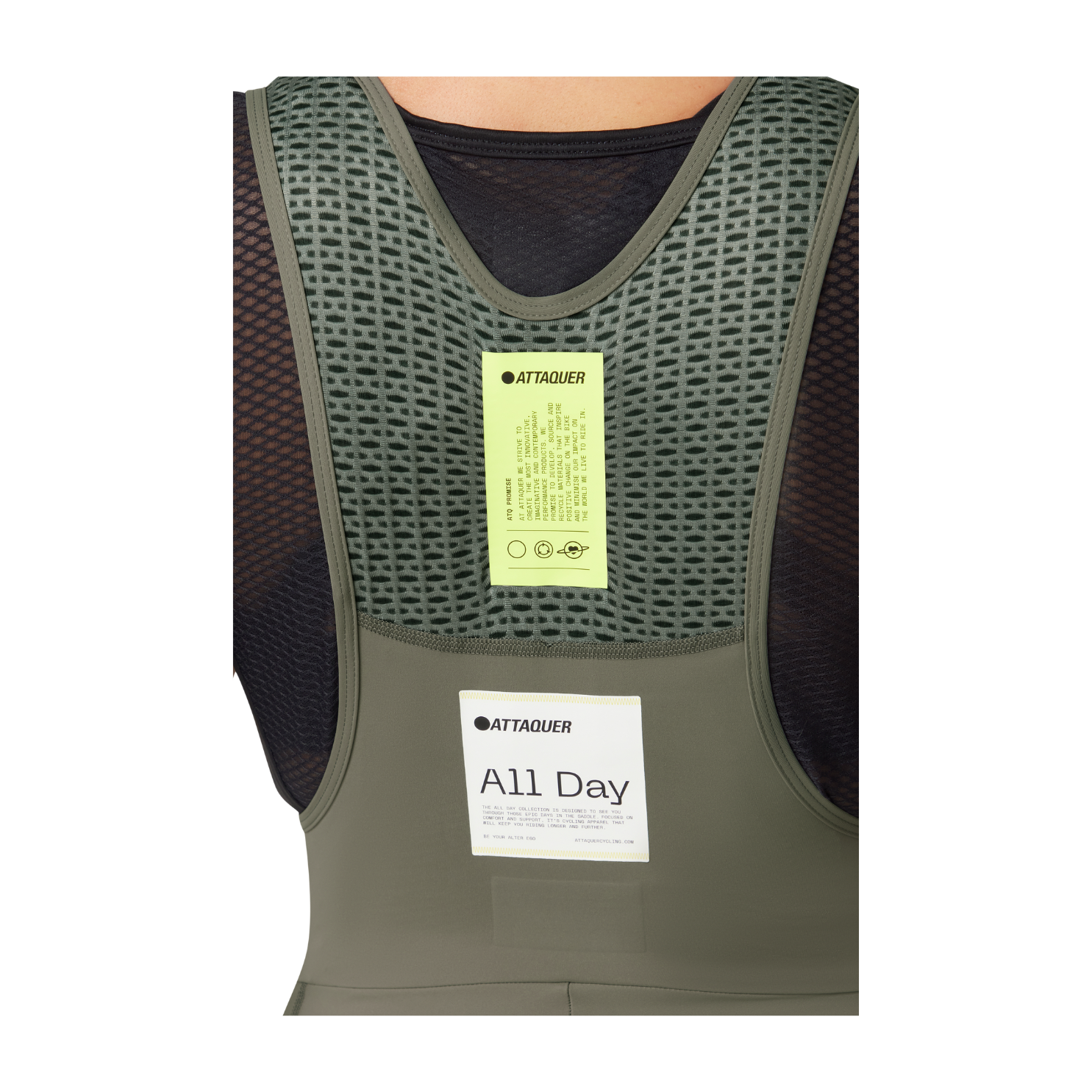 Attaquer Womens All Day Bib Short - Grey Smoke