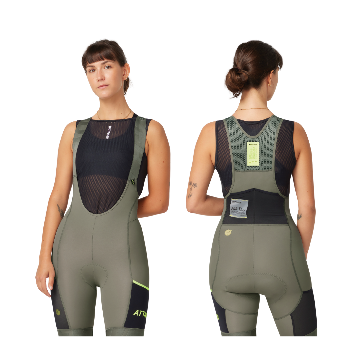 Attaquer Womens All Day Cargo Bib - Grey Smoke