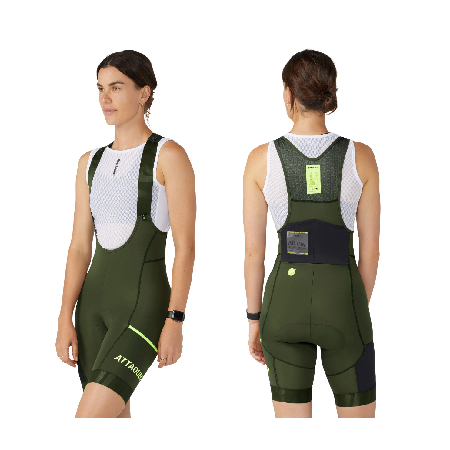 Attaquer Womens All Day Cargo Bib - Pine