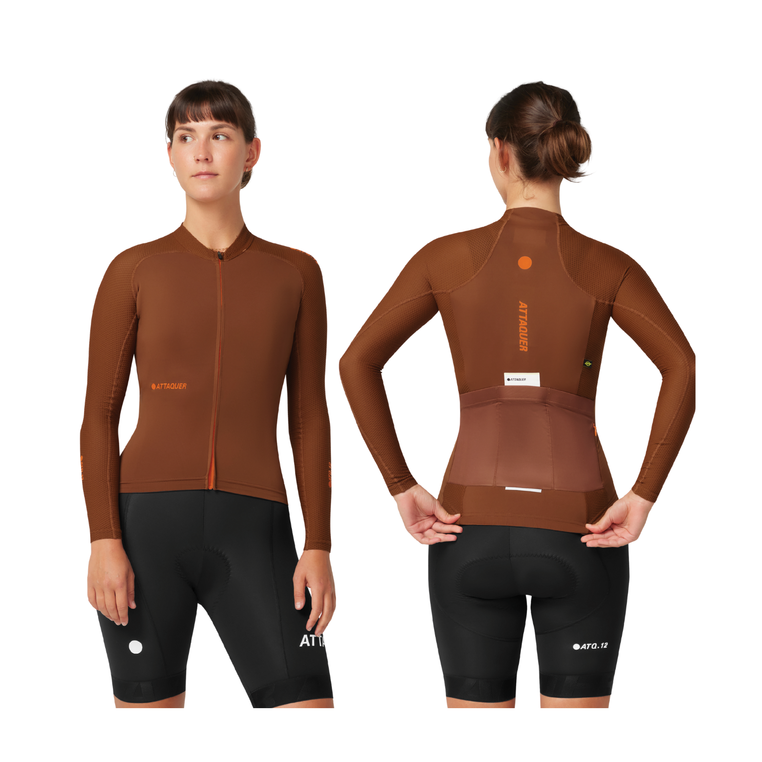 Attaquer Womens All Day Summer Long Sleeve Jersey - Burnt Orange
