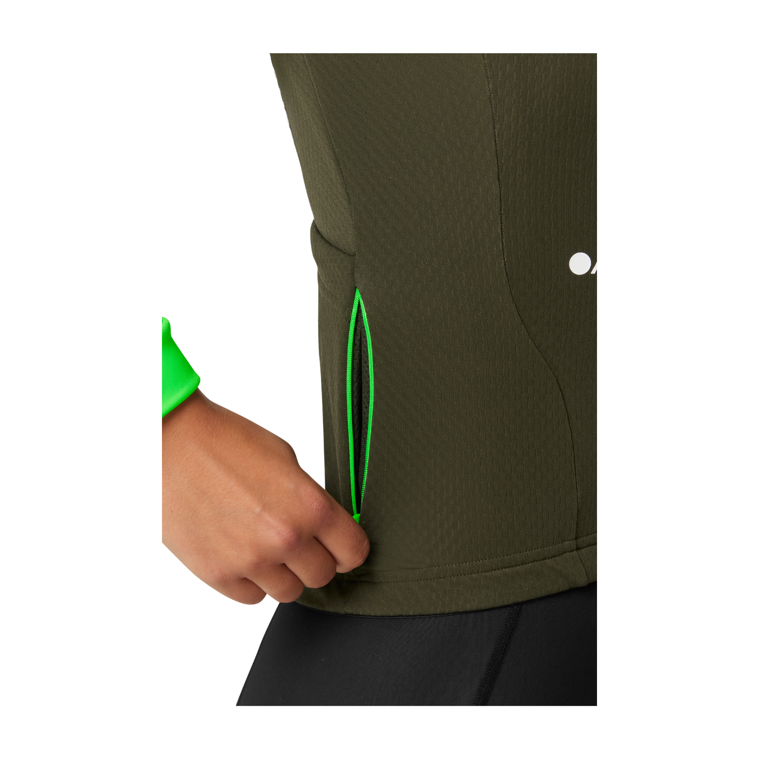 Attaquer Womens All Day Winter Long Sleeved Jersey - Pine/Fluro Green