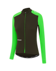 Attaquer Womens All Day Winter Long Sleeved Jersey - Pine/Fluro Green