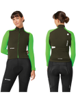 Attaquer Womens All Day Winter Long Sleeved Jersey - Pine/Fluro Green