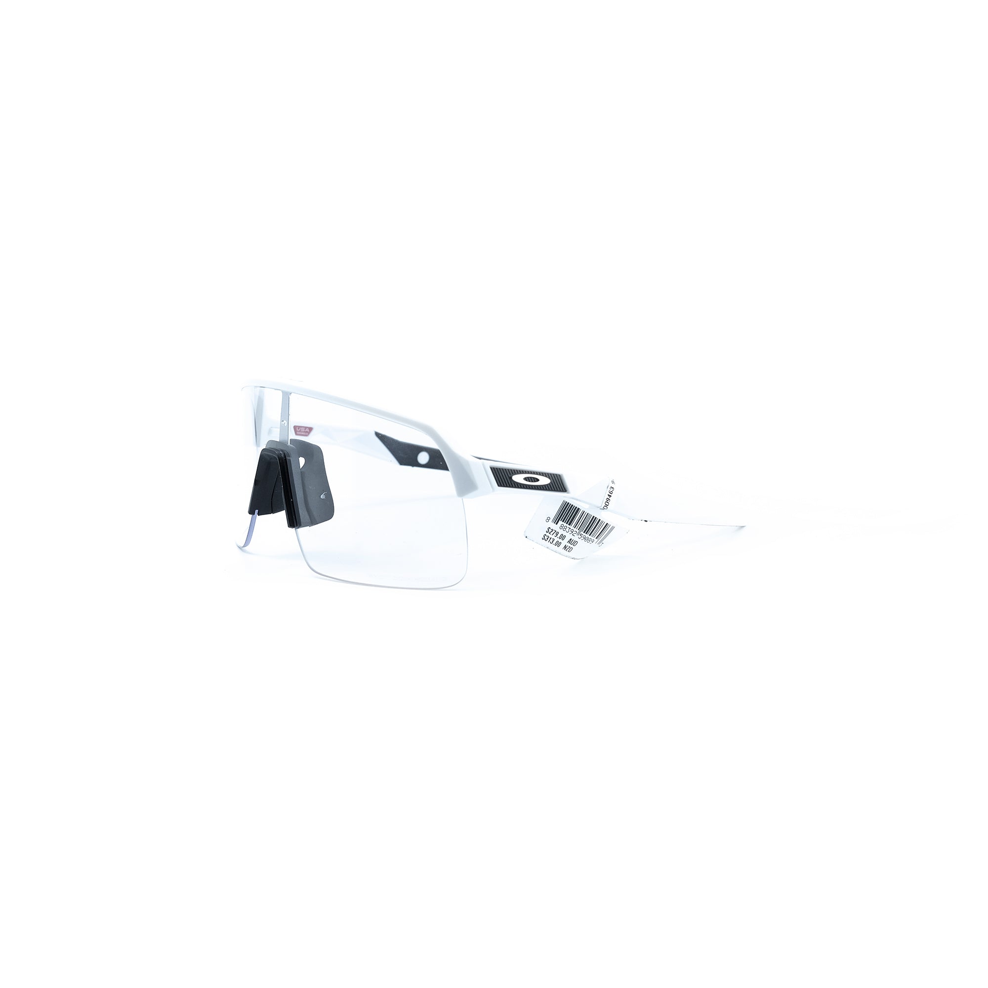 Oakley Sutro Lite 太阳镜 - 哑光白色(透明至黑色铱变色镜片)