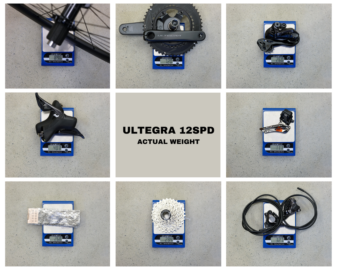 Shimano Ultegra R8100 Di2 12-Speed Groupset - Actual Weights