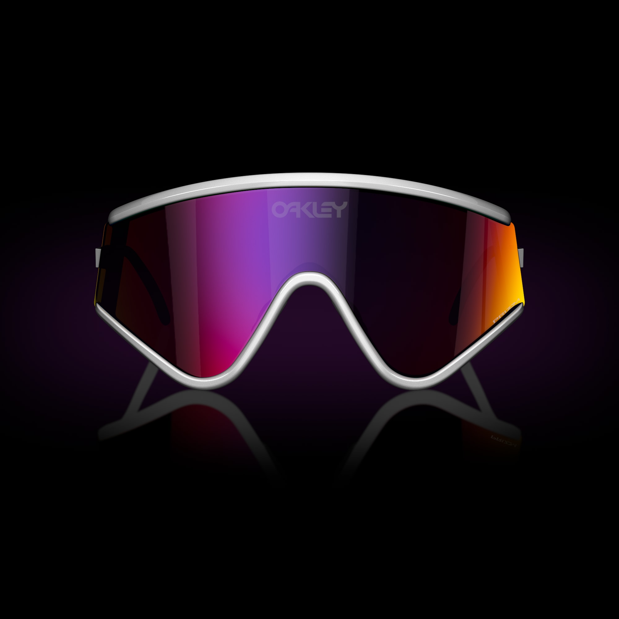 Oakley MUZM 眼罩 - 白色（Prizm 公路镜片）
