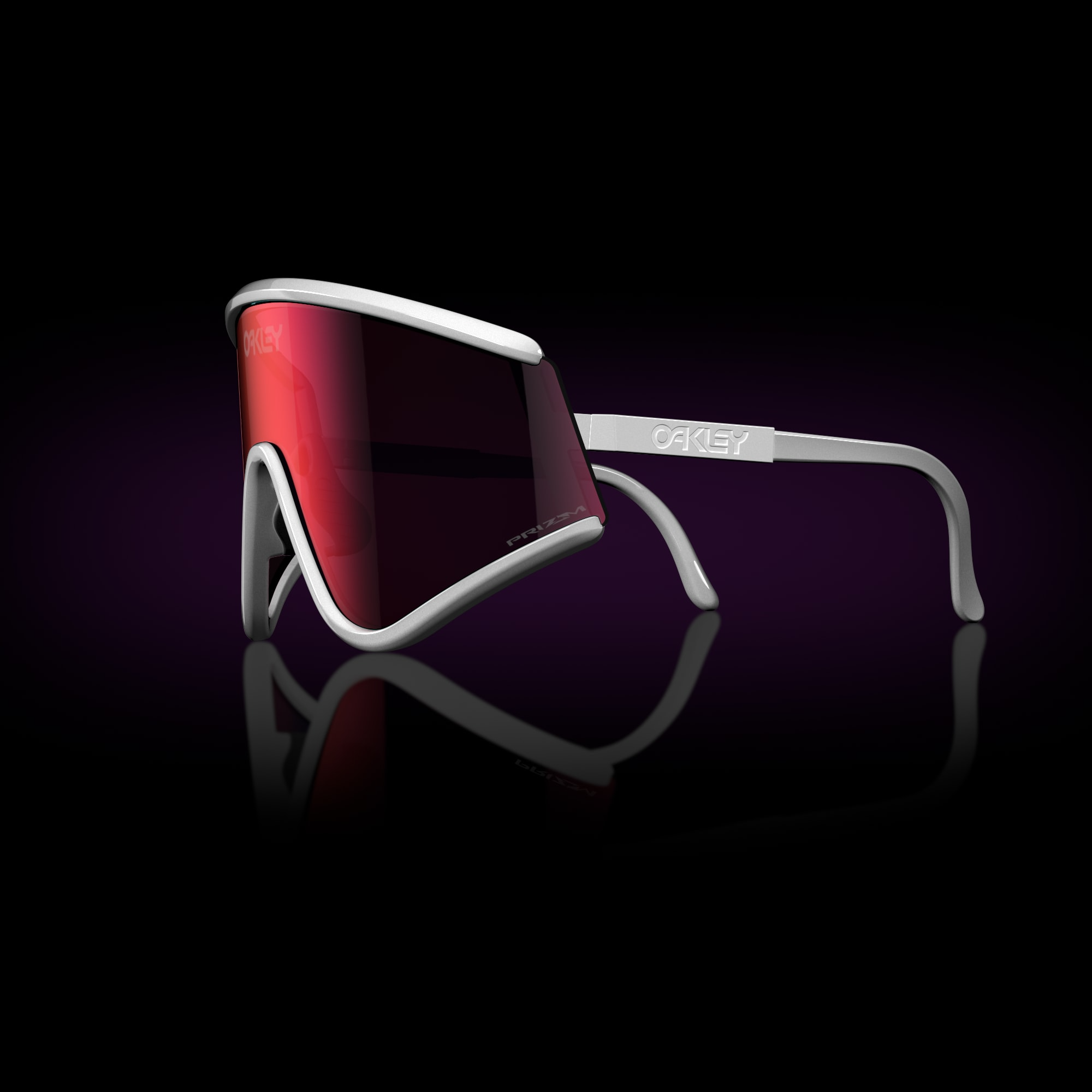 Oakley MUZM 眼罩 - 白色（Prizm 公路镜片）