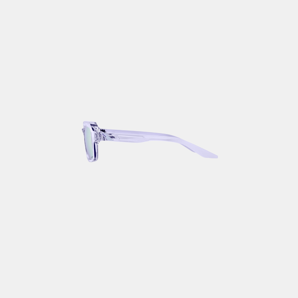 Lunettes 100% Glendale - Cadre Polished Translucent Lavender - Verres HiPER Lavender Mirror - Pour Sport, Vélo