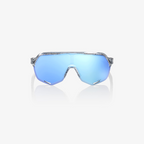 100-s2-sunglasses-polished-translucent-clear-hiper-blue-mirror-lens-front