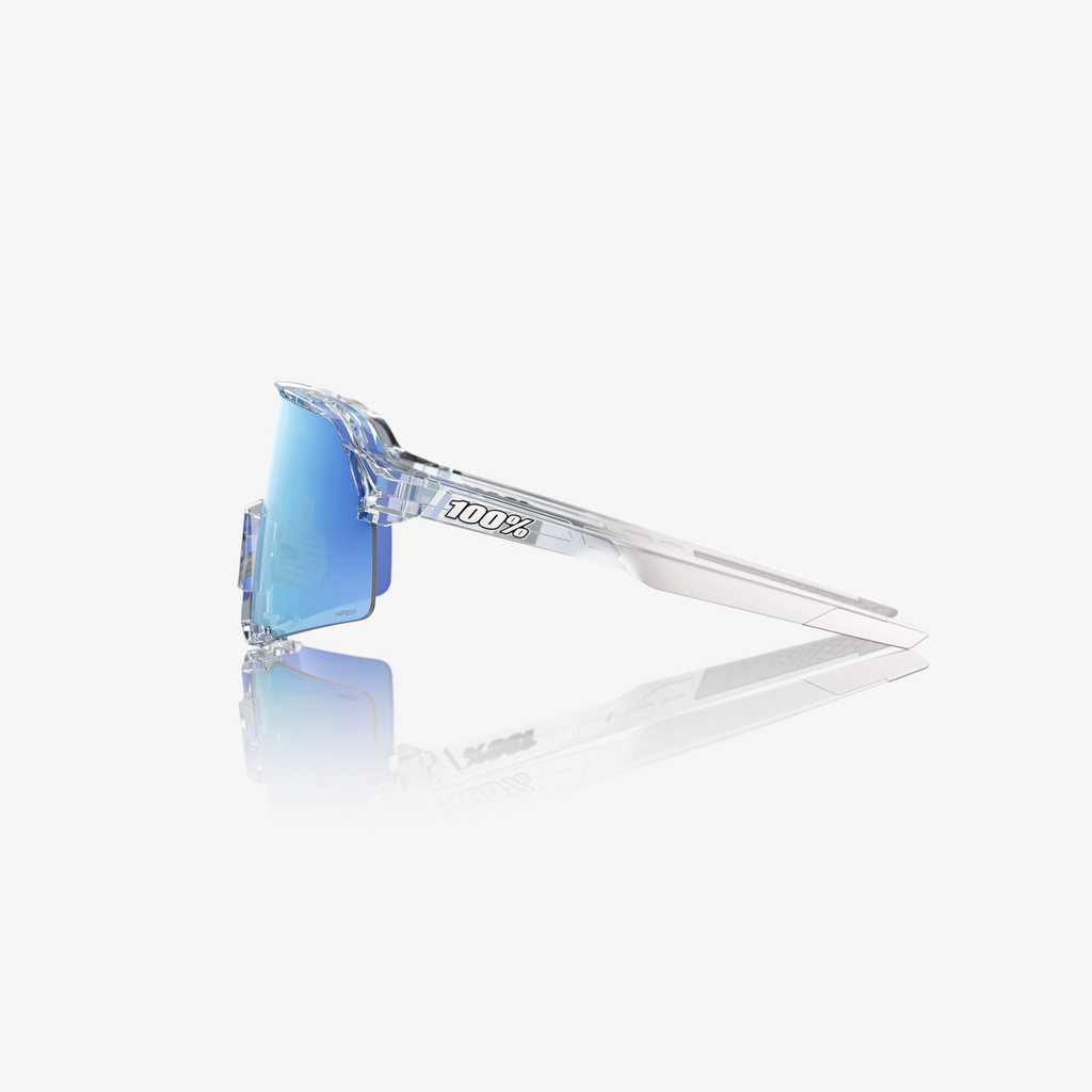 100-s3-sunglasses-polished-translucent-clear-hiper-blue-mirror-lens-side