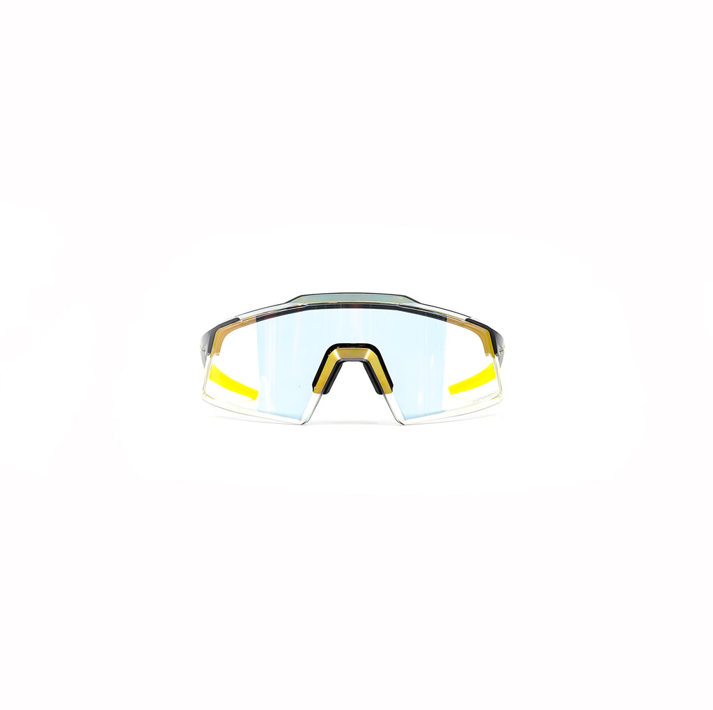 100% Aerocraft Sunglasses - Gloss Metallic Black Gold Mirror Photochromic Lens
