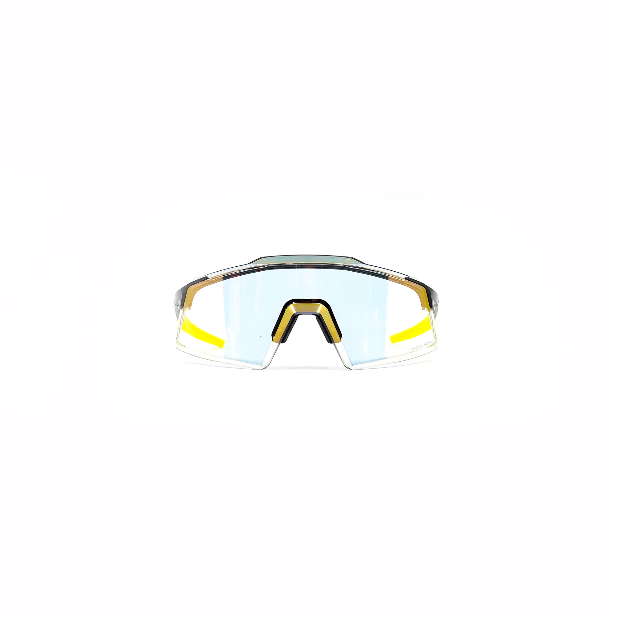 100% Aerocraft Sunglasses - Gloss Metallic Black Gold Mirror Photochromic Lens