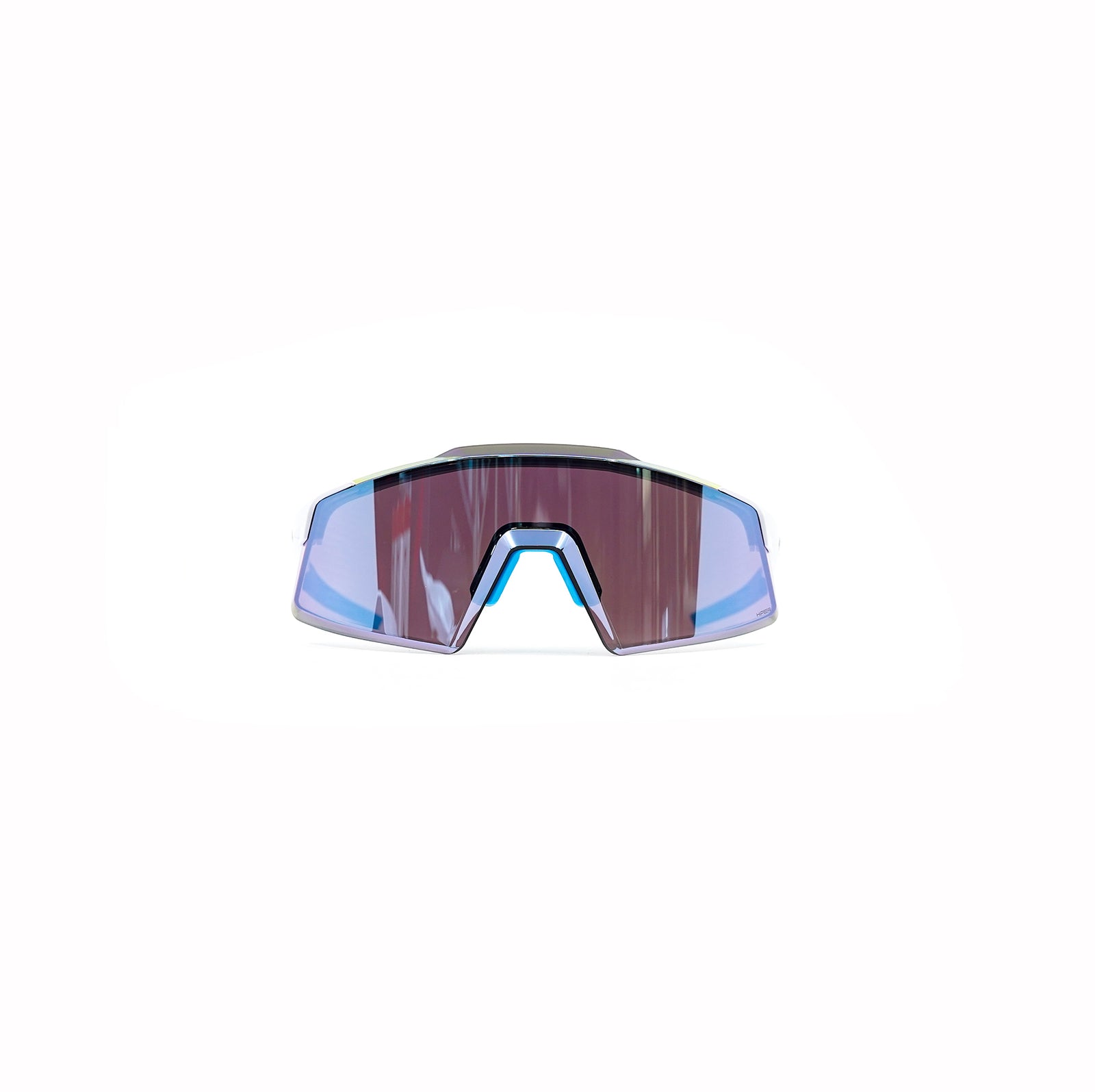 100% AEROCRAFT - Matte White HiPER Blue Mirror