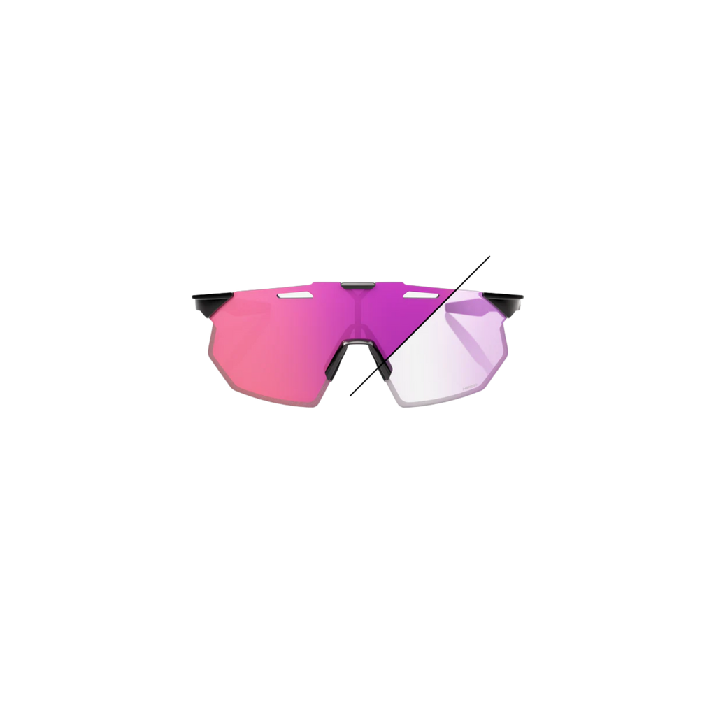 100% HYPERCRAFT SQ Gloss Black / Purple Mirror Photochromic Lens