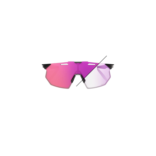 100% HYPERCRAFT SQ Gloss Black / Purple Mirror Photochromic Lens