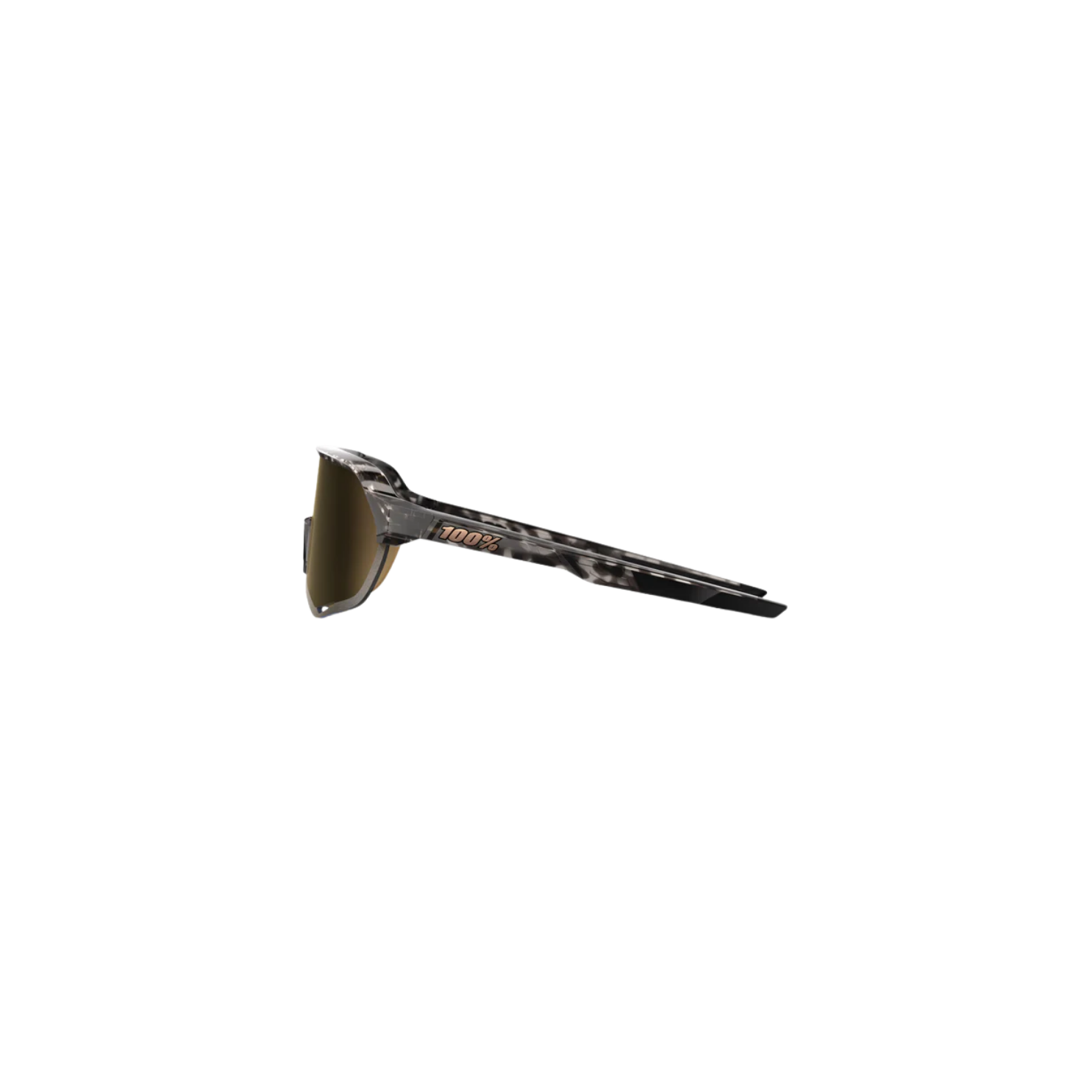 100% S2 - Gloss Black Havana / Soft Gold Mirror