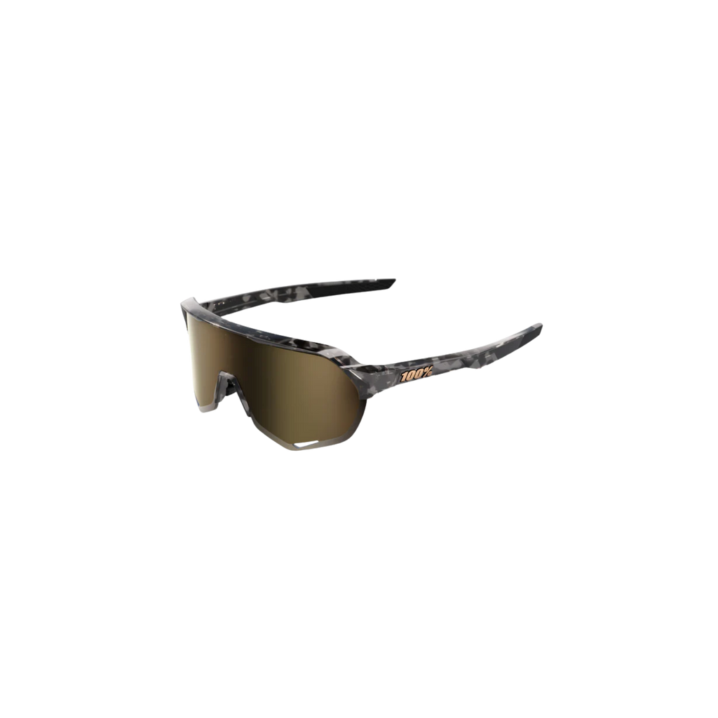 100% S2 Gloss Black Havana / Soft Gold Mirror Lens