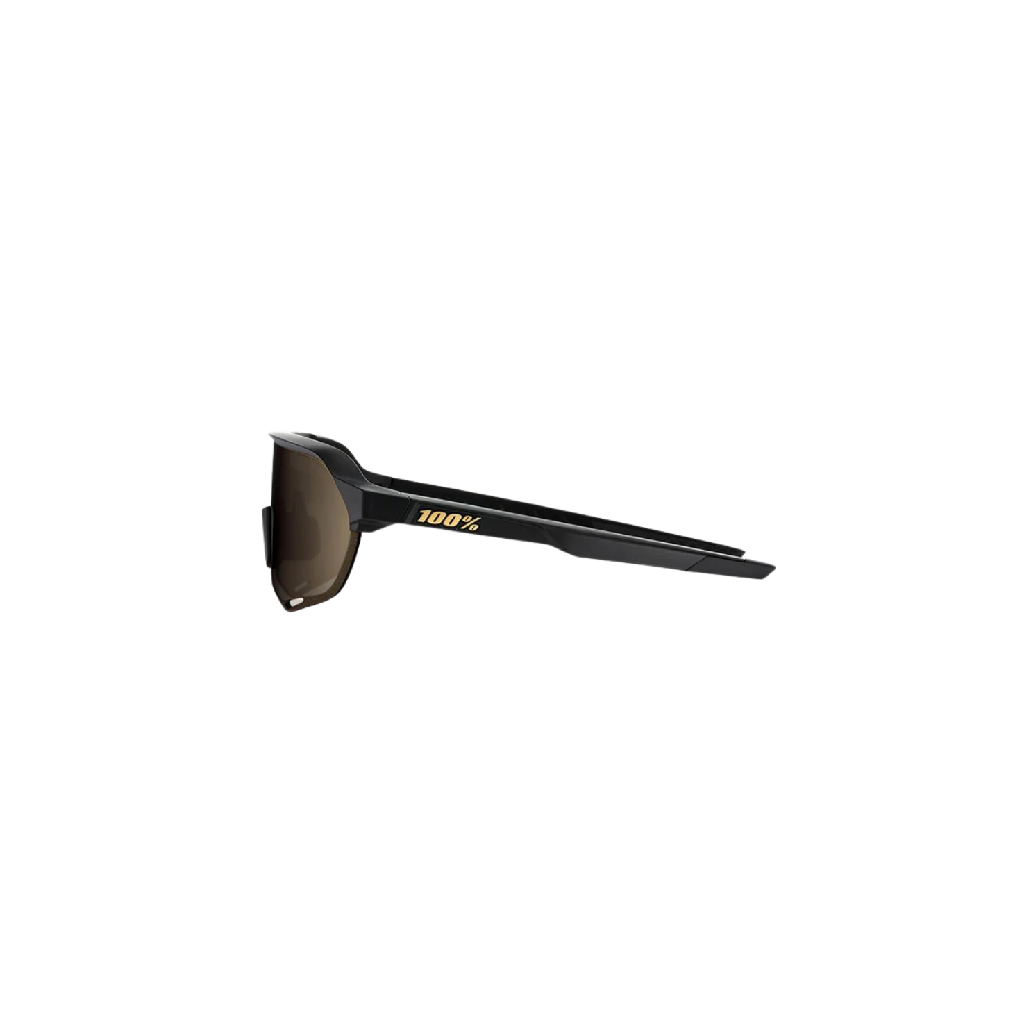 100% S2 Matte Black / Soft Gold Mirror Lens