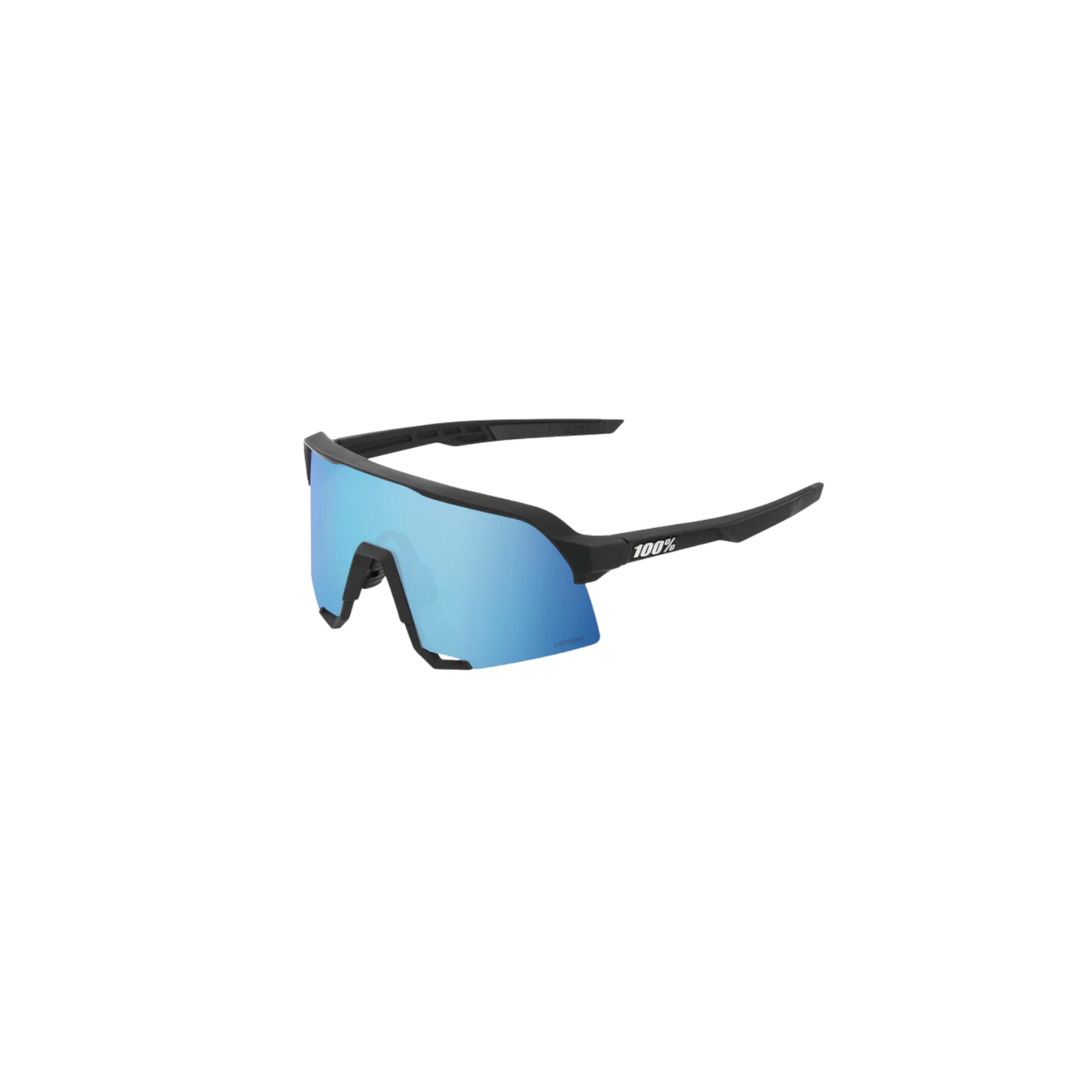 100% S3 - Matte Black / HiPER Blue Multilayer Mirror