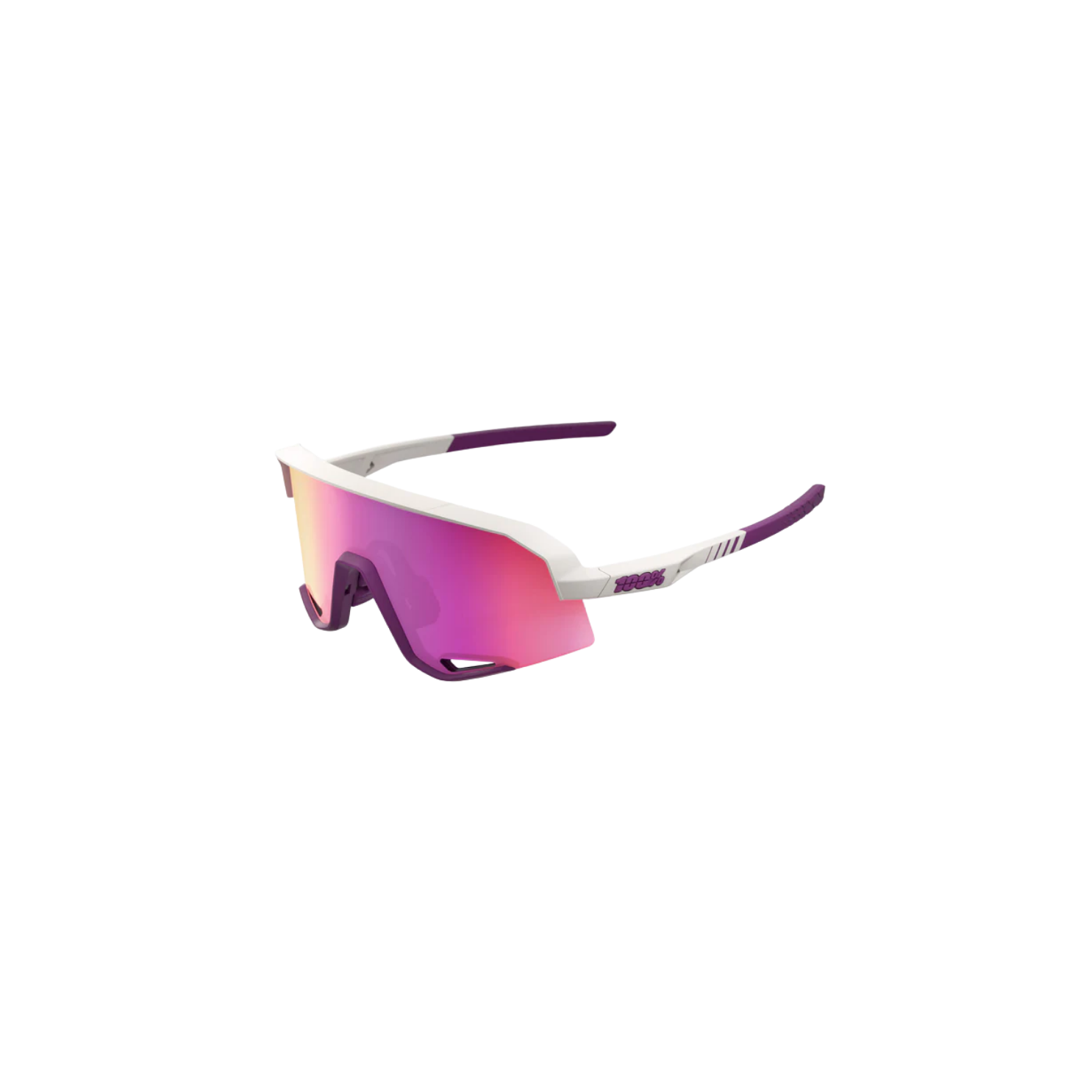 100% SLENDALE Matte Chalk / Purple Mirror Lens