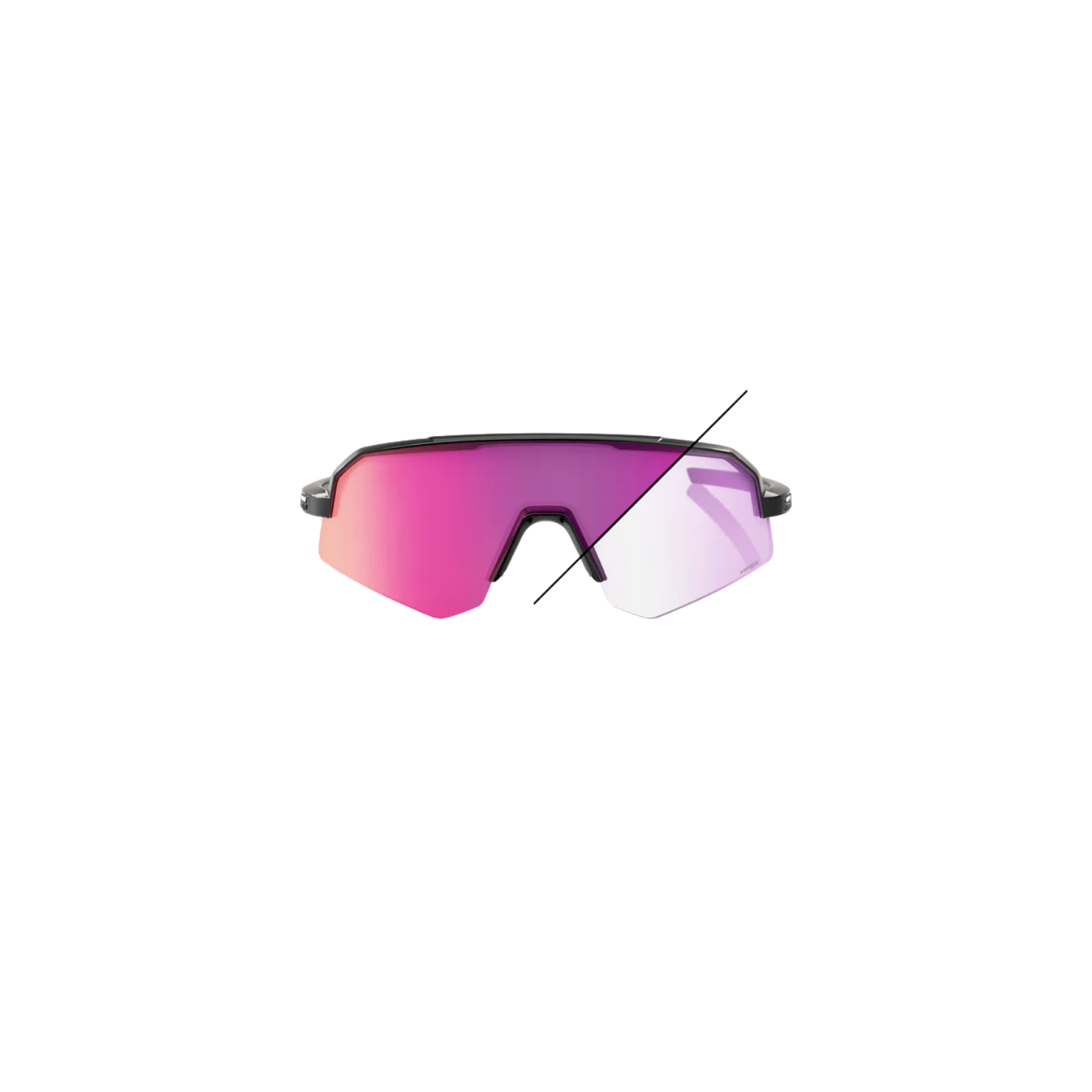 100% SLENDALE SL Gloss Black / Purple Mirror Photochromic Lens