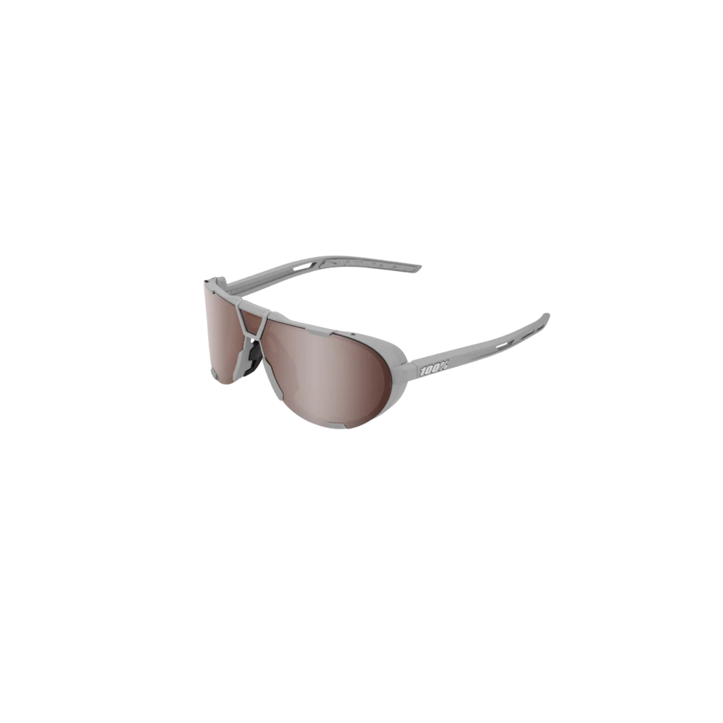 100% WESTCRAFT Soft Tact Cool Grey / HiPER Crimson Silver Mirror Lens