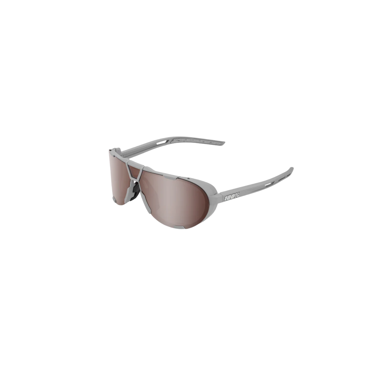 100% WESTCRAFT Soft Tact Cool Grey / HiPER Crimson Silver Mirror Lens