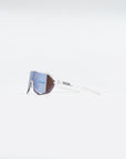 100% S2 Sunglasses - Polished Translucent Clear (HiPER Blue Mirror Lens)