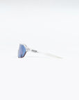 100% S2 Sunglasses - Polished Translucent Clear (HiPER Blue Mirror Lens)