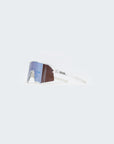 100% S3 Sunglasses - Polished Translucent Clear (HiPER Blue Mirror Lens)