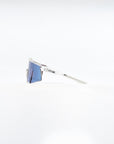 100% Speedcraft Sunglasses - Polished Translucent Clear (HiPER Blue Mirror Lens)