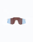 100% Speedcraft XS Sunglasses - Polished Translucent Clear (HiPER Blue Mirror Lens)