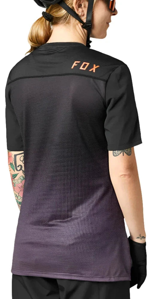 Fox WOMENS FLEXAIR SS JERSEY - Black Back Facing Right