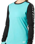 Fox WOMENS RANGER DR LS JERSEY - Teal Side Front