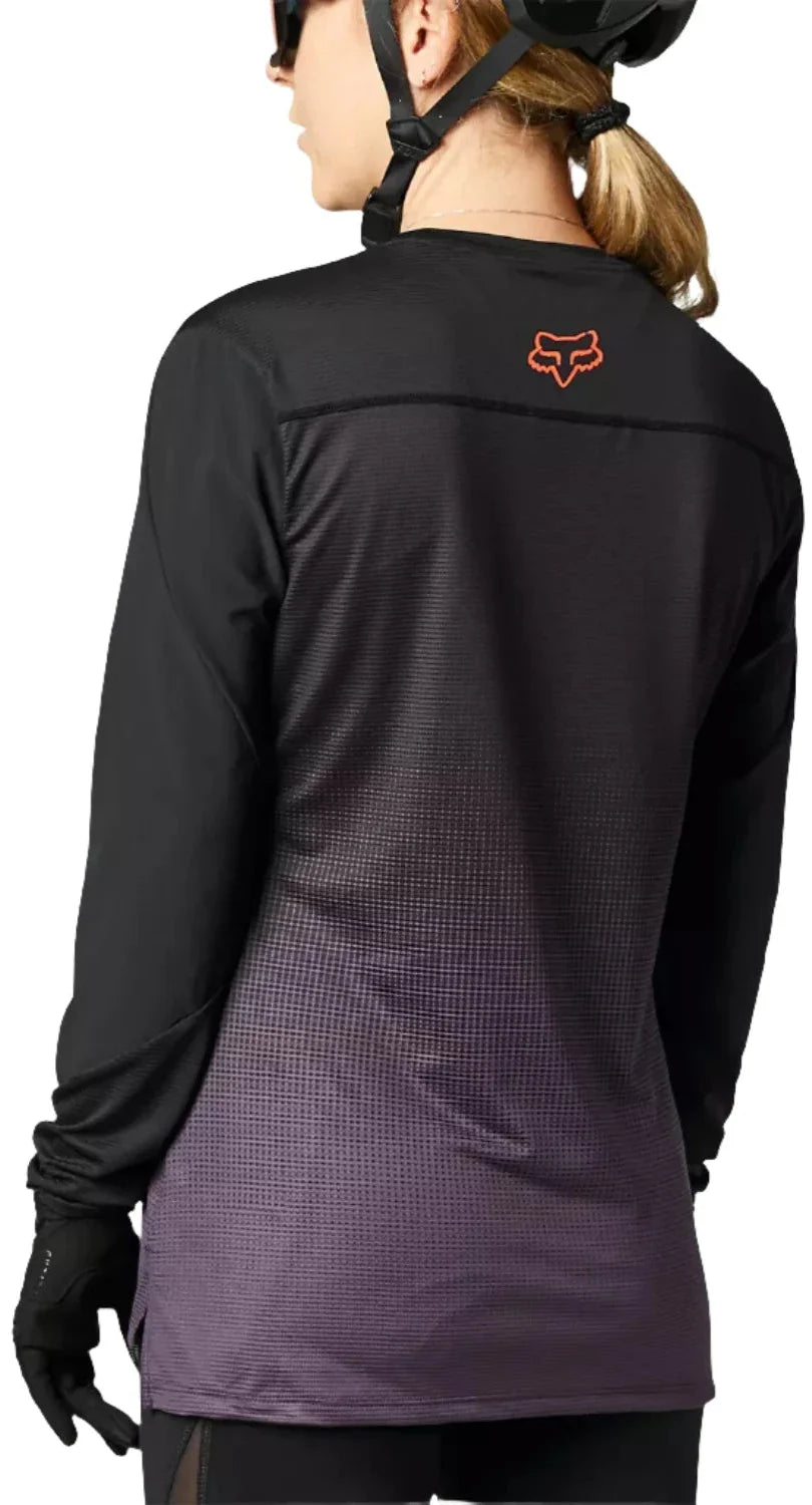 Fox WOMENS FLEXAIR LS JERSEY - Black Back Facing Model