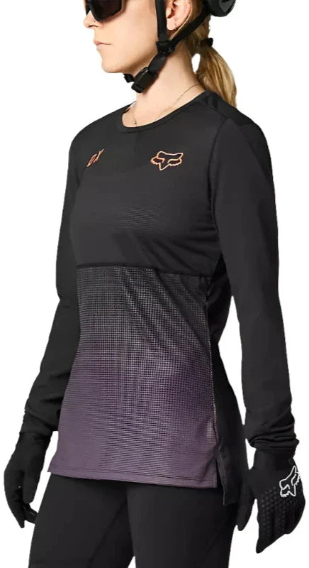 Fox WOMENS FLEXAIR LS JERSEY - Black Side Front