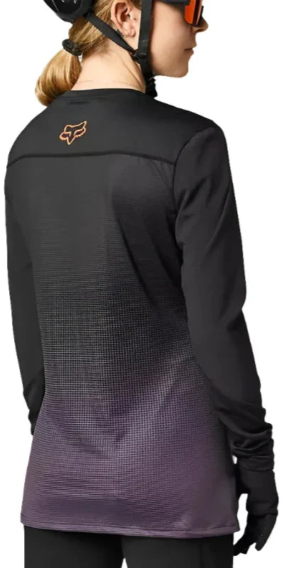 Fox WOMENS FLEXAIR LS JERSEY - Black Back Facing Model