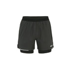 2XU Aero 2-in-1 5 Inch  Shorts - Black/Silver Reflective