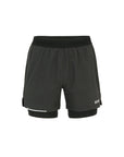 2XU Aero 2-in-1 5 Inch  Shorts - Black/Silver Reflective