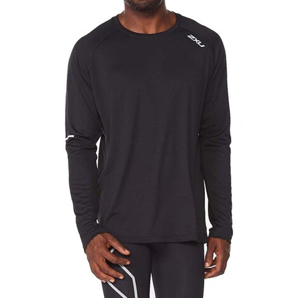 2xu-aero-long-sleeve-black-silver-reflective