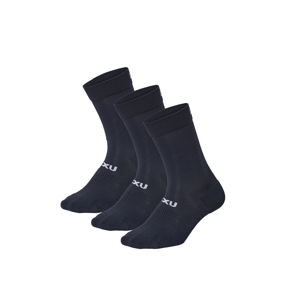2XU Crew Socks 3 Pack - Black/White