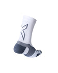 2XU Vectr Light Cushion Crew Socks - White/Grey