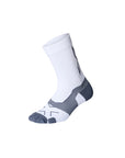 2XU Vectr Light Cushion Crew Socks - White/Grey